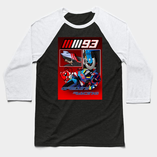 Motogp Baseball T-Shirt by glycediab